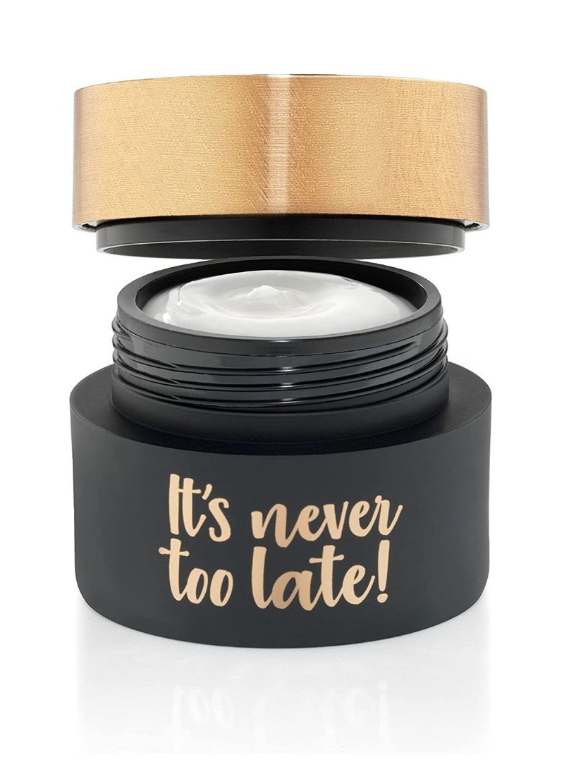 It’s Never Too Late Anti-Wrinkle Face Cream with Collagen Matrixyl, Coenzyme Q10 and Vitamin E 50ml Made in Germany