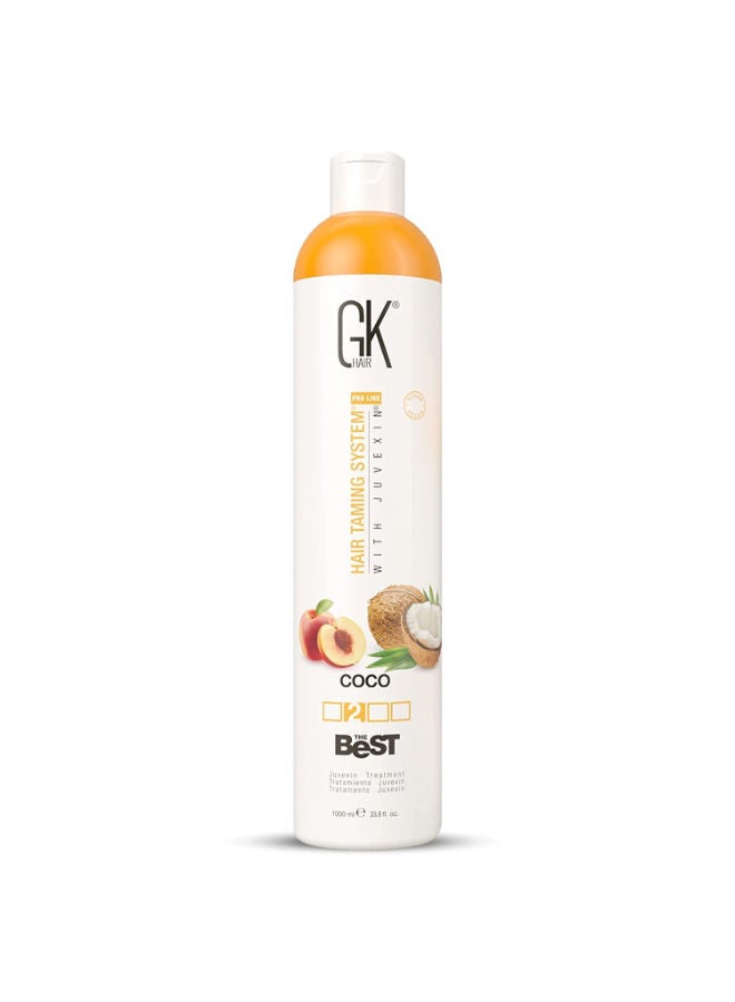 The Best COCO (33.8 Fl Oz/1000ml) Smoothing Keratin Hair Treatment - Professional Brazilian Complex Blowout Straightening For Silky Smooth & Frizz Free Hair