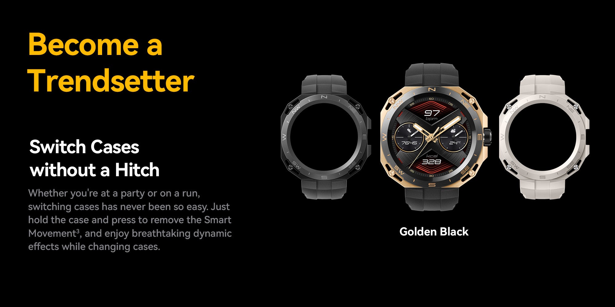 Watch Gt Cyber Case Quick-To-Change Military-Level Durability 316L Stainless Steel Dial With High-Performance Rubber Strap Sports Edition Midnight Black