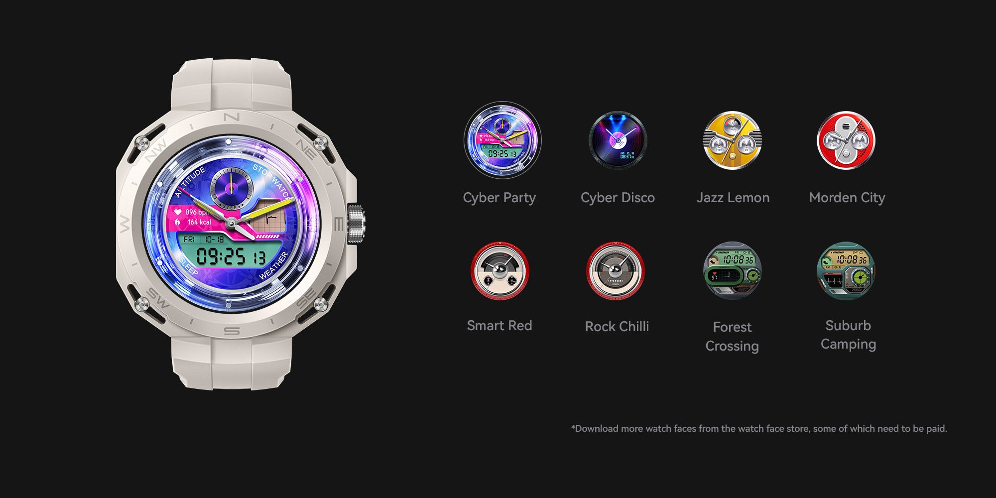 Watch Gt Cyber Case Quick-To-Change Military-Level Durability 316L Stainless Steel Dial With High-Performance Rubber Strap Sports Edition Midnight Black