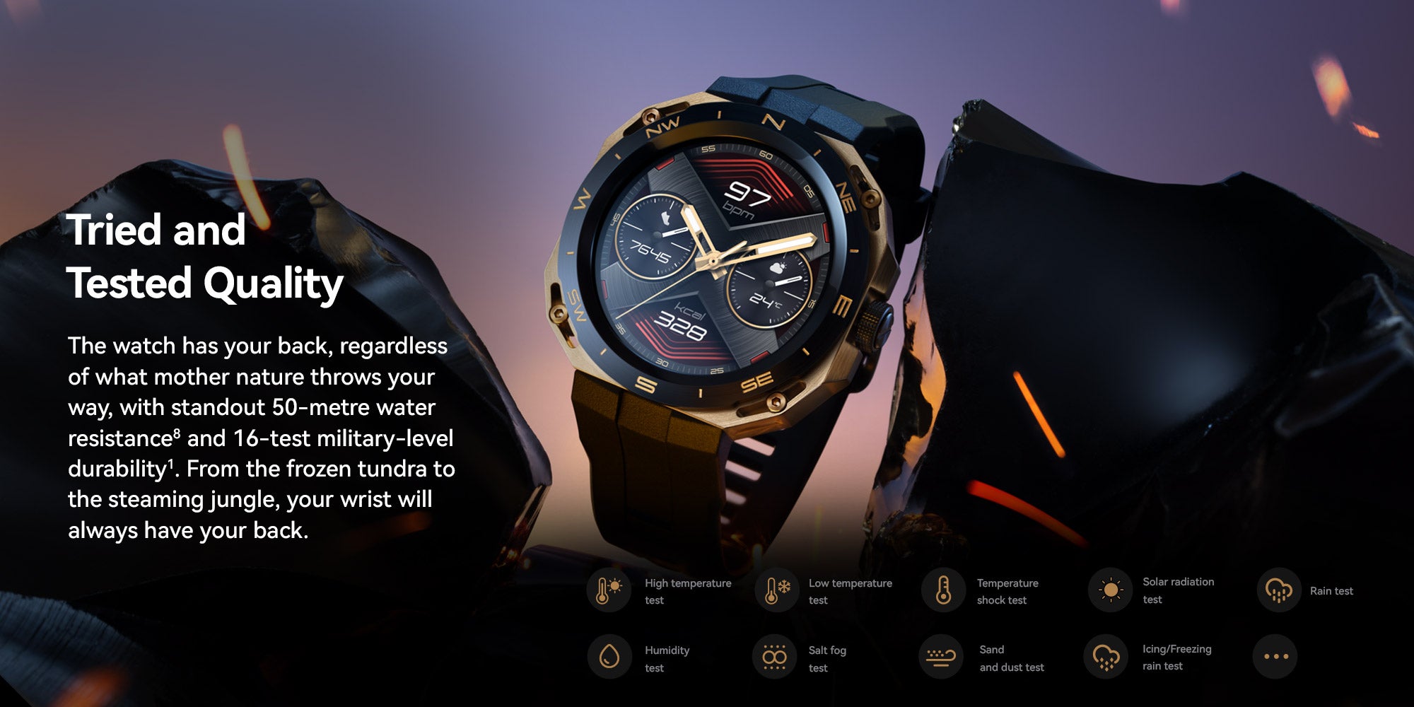 Watch Gt Cyber Case Quick-To-Change Military-Level Durability 316L Stainless Steel Dial With High-Performance Rubber Strap Sports Edition Midnight Black