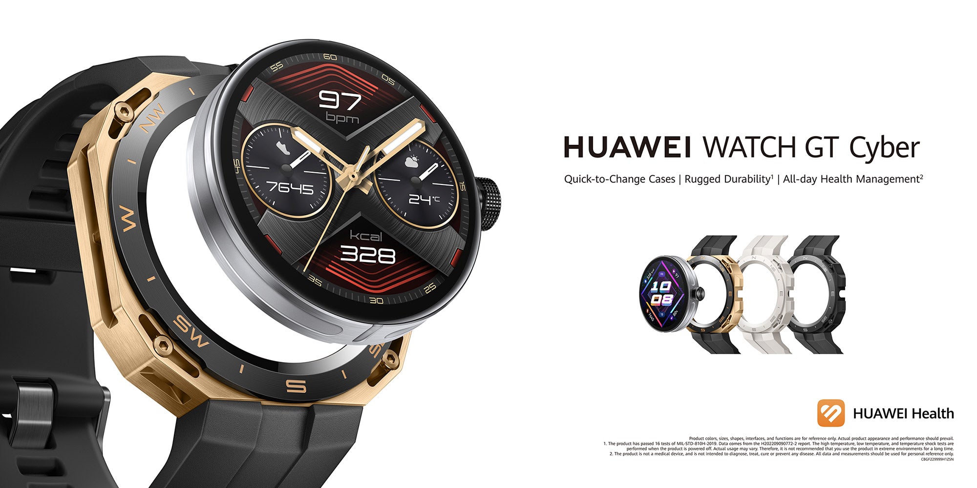 Watch Gt Cyber Case Quick-To-Change Military-Level Durability 316L Stainless Steel Dial With High-Performance Rubber Strap Sports Edition Midnight Black