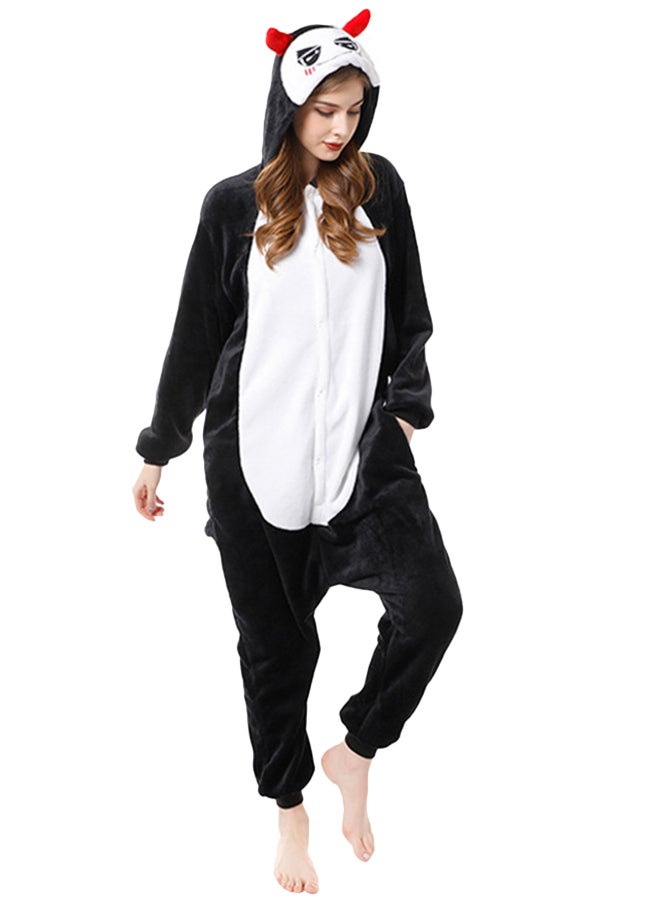 Soft Hooded Onesie Black