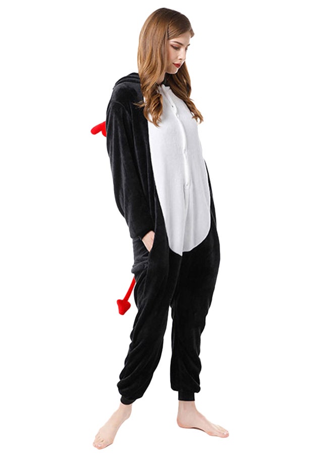 Soft Hooded Onesie Black