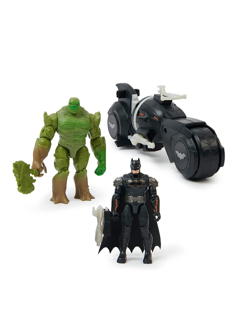 Batman and Swamp Thing Armory Attack Batcycle Set