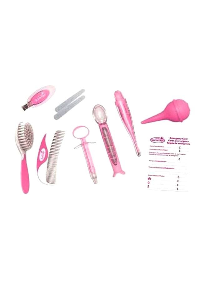 12-Piece Health And Grooming Kit, 0+ M - Pink/White