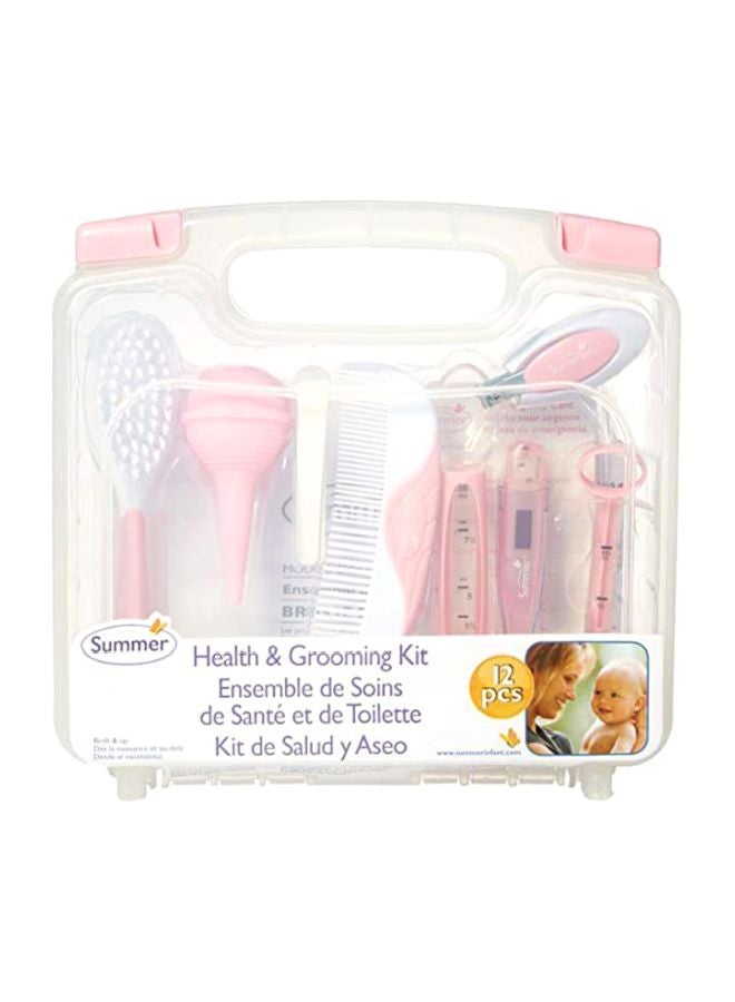 12-Piece Health And Grooming Kit, 0+ M - Pink/White