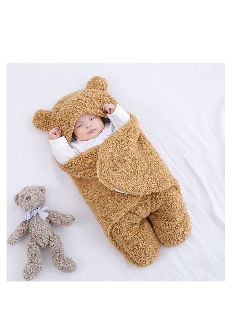 Baby Sleeping Bag Ultra Soft Fluffy Fleece Newborn Receiving Blanket Infant Boys Girls Clothes Nursery Wrap Swaddle