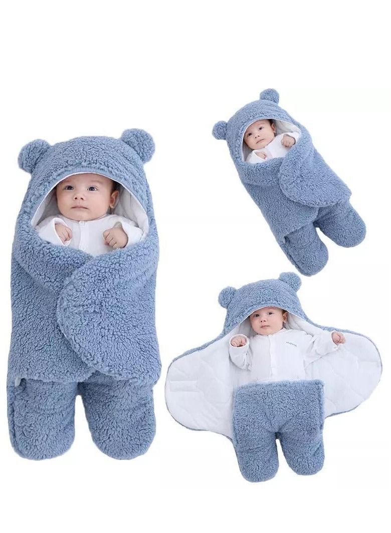 Baby Sleeping Bag Ultra Soft Fluffy Fleece Newborn Receiving Blanket Infant Boys Girls Clothes Nursery Wrap Swaddle