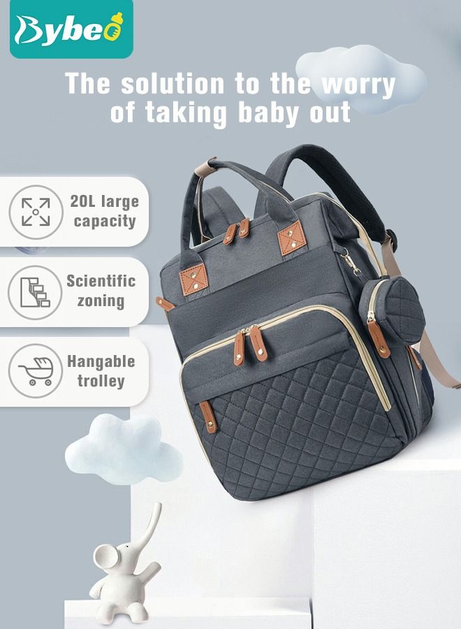 2024 New Style Baby Diaper Bag Backpack, Multifunction Diapers Changing Station for Boys Girls Outdoor and Travel, Infant Shower Gifts, Large Capacity USB Port