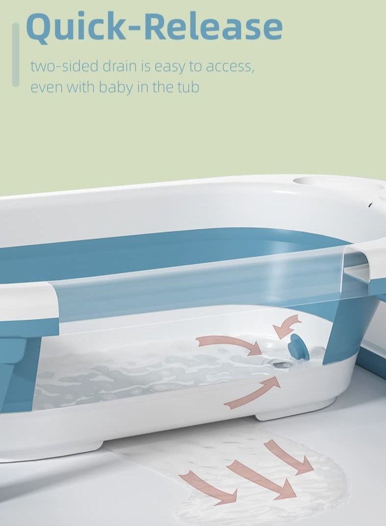 Baby Bathtub With Anti Slip Pads Temperature Monitor Bathing Tub Infant Shower Tub 0M+