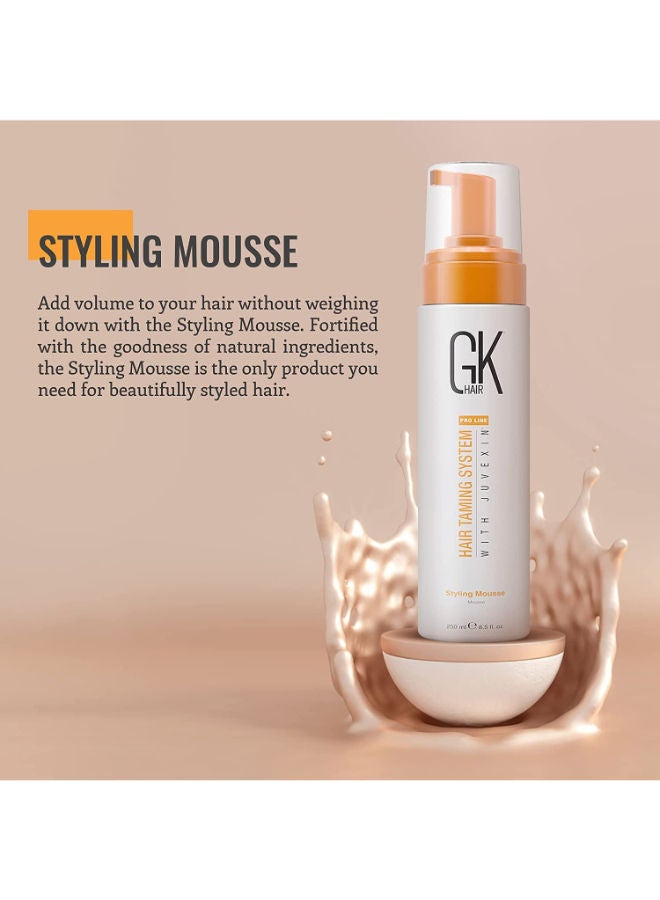 Volumizing Hair Styling Mousse 250ml/8.5 Fl Oz Enhances Curls Added Volume with Medium Hold  Boost Shine Moisturizing Blow Dry Frizz Control Foam for All Hair Types Unisex