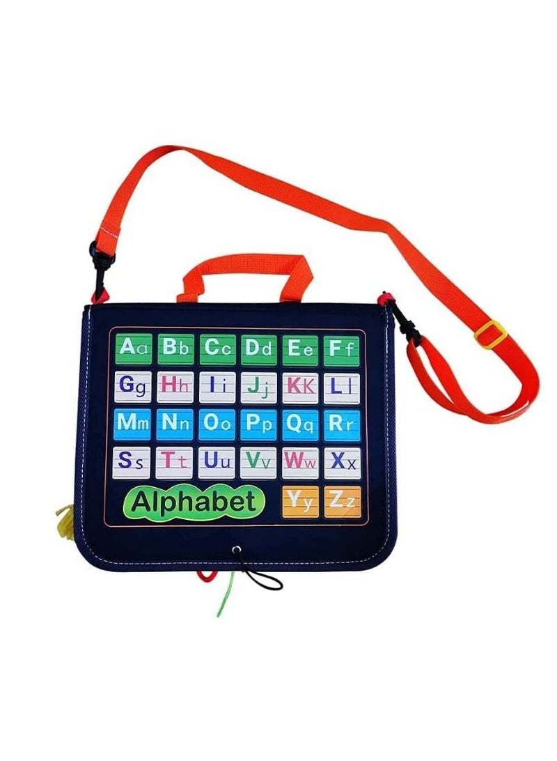 Toddler Busy Board Montessori, Develop Basic Skills Learn to Dress Toy for Parent Kids Activity Bag Design, Airplane or Car Travel