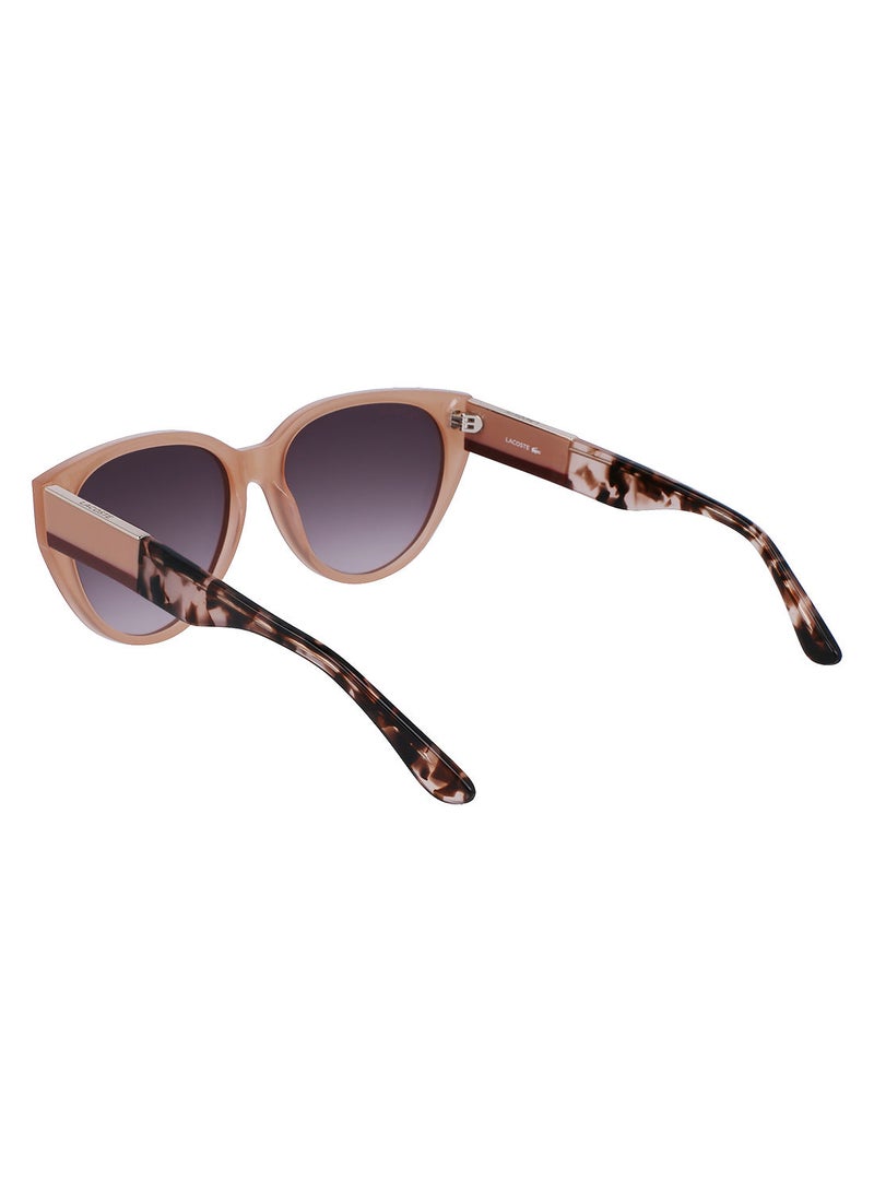 Full Rim Acetate Oval Lacoste Suns L985S 5916 (681) Peach Opaline