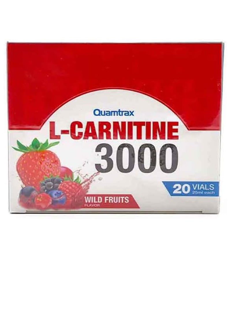 L-Carnitine 3000 Wild Fruits Flavor 20 Vials 25ml