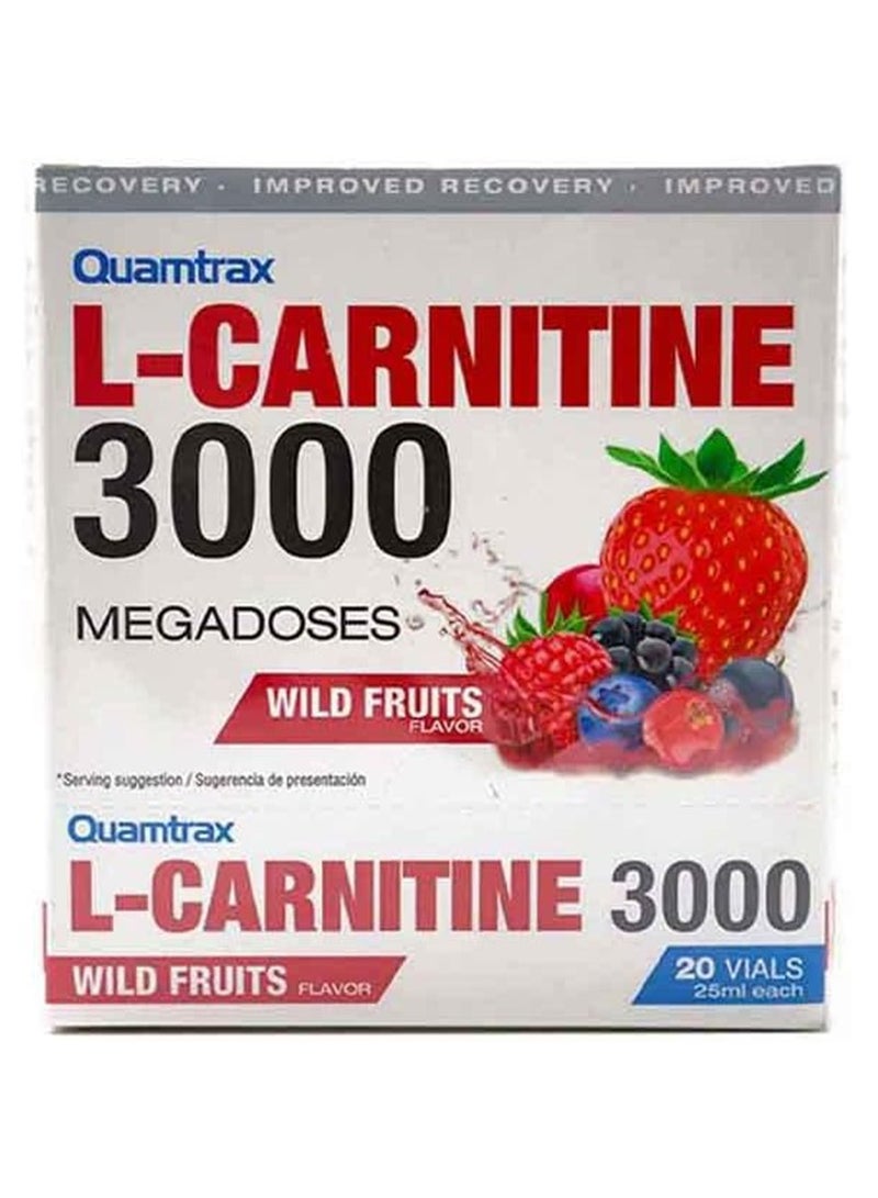 L-Carnitine 3000 Wild Fruits Flavor 20 Vials 25ml