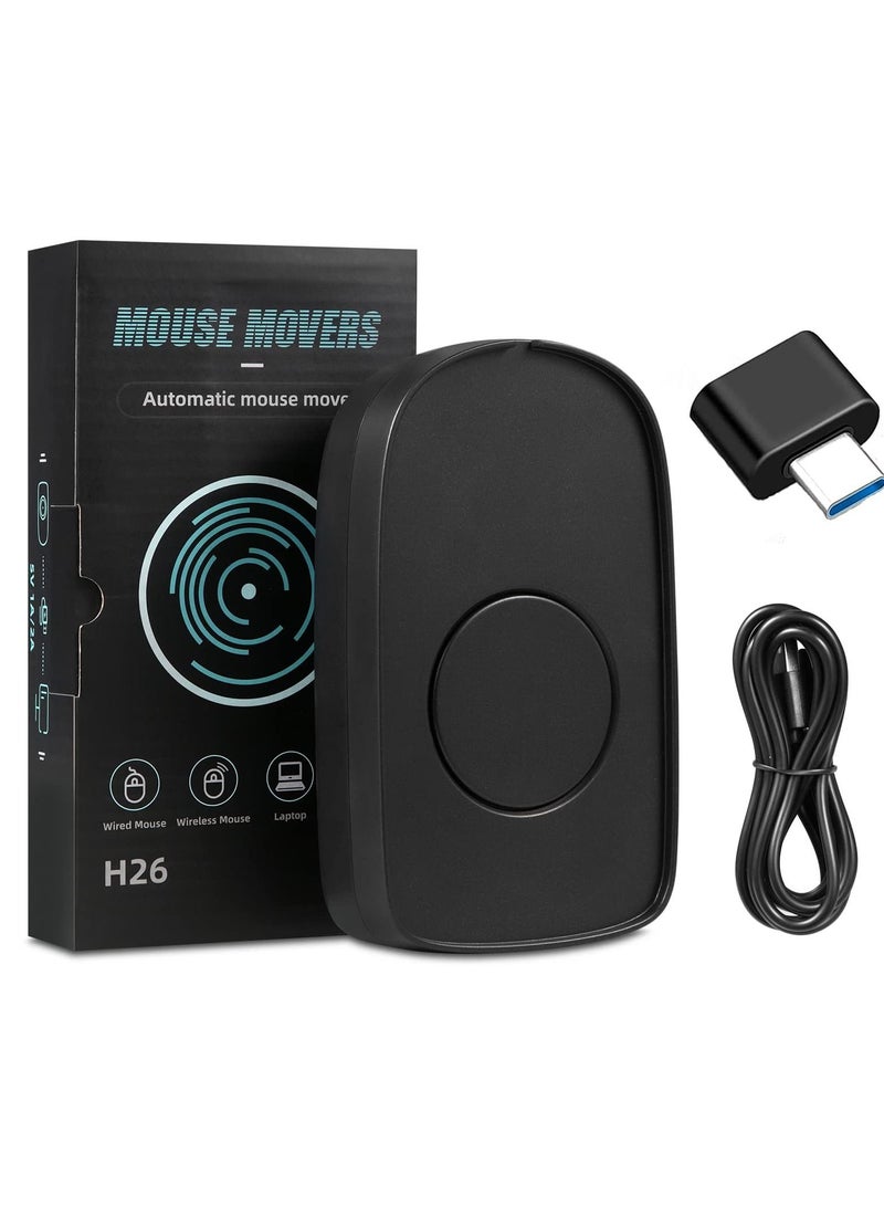 Mouse Mover Jiggler, Undetectable Mouse Mover Jiggler for Computer Laptop Awakening, Mechanical Mouse Jiggler with Drive Free USB Port, Simulate Mouse Automatic Random Movement, Keeps PC Active