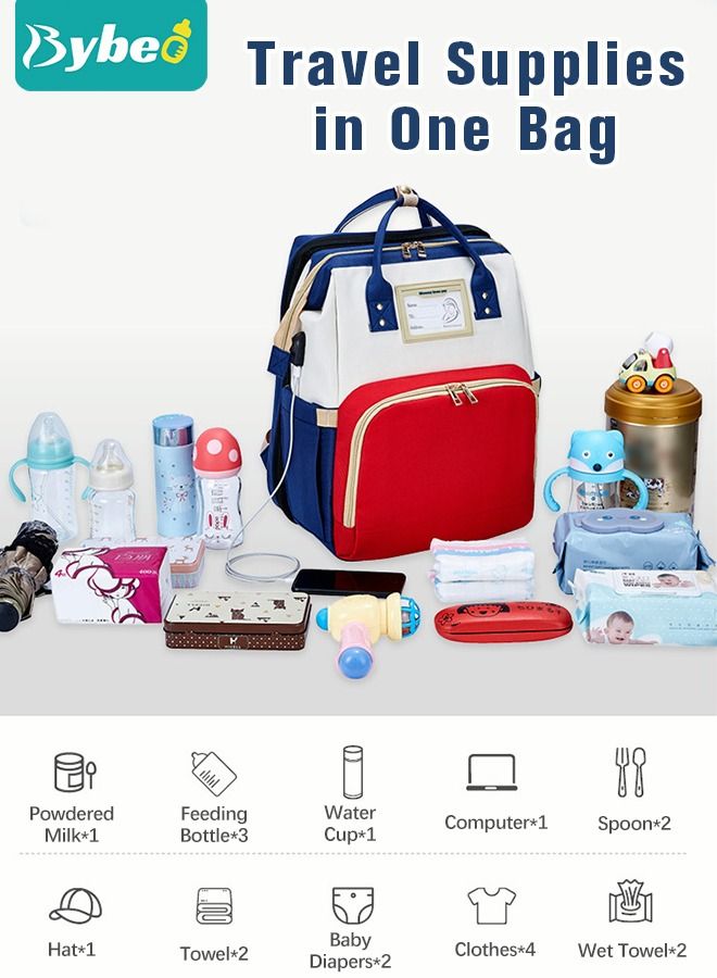 2024 New Style Baby Diaper Bag Backpack, Multifunction Diapers Changing Station for Boys Girls Outdoor and Travel, Infant Shower Gifts, Large Capacity, 900d Oxford, USB Port