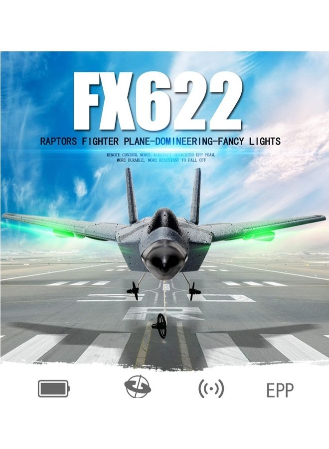 FX622 2CH Remote Control Airplane F22 Jet Indoor Outdoor RC Glider 2.4GHZ Aircraft