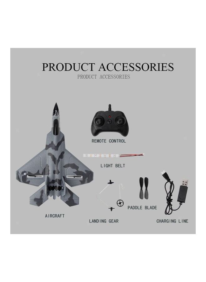 FX622 2CH Remote Control Airplane F22 Jet Indoor Outdoor RC Glider 2.4GHZ Aircraft