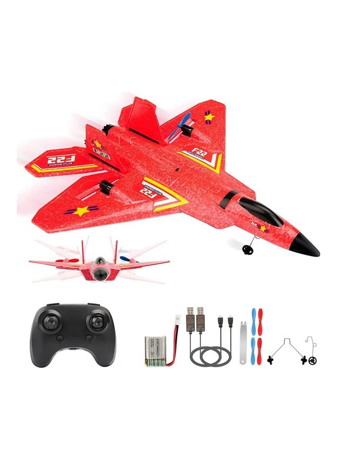 High Speed Remote Control Plane RTF F22 Raptor 2.4Ghz 6 Axis Gyro RC Airplane With Light Strip Jet Fighter Toy Gift