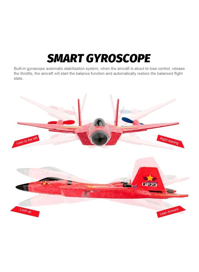 High Speed Remote Control Plane RTF F22 Raptor 2.4Ghz 6 Axis Gyro RC Airplane With Light Strip Jet Fighter Toy Gift