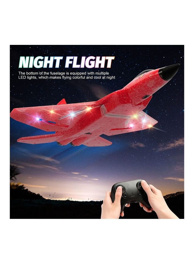 High Speed Remote Control Plane RTF F22 Raptor 2.4Ghz 6 Axis Gyro RC Airplane With Light Strip Jet Fighter Toy Gift