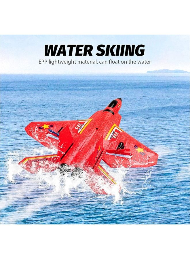 High Speed Remote Control Plane RTF F22 Raptor 2.4Ghz 6 Axis Gyro RC Airplane With Light Strip Jet Fighter Toy Gift