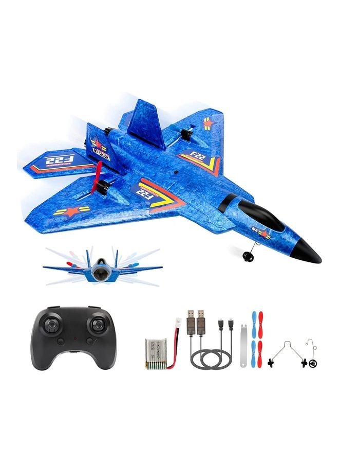 High Speed Remote Control Plane RTF F22 Raptor 2.4Ghz 6 Axis Gyro RC Airplane With Light Strip Jet Fighter Toy Gift