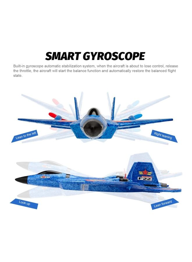 High Speed Remote Control Plane RTF F22 Raptor 2.4Ghz 6 Axis Gyro RC Airplane With Light Strip Jet Fighter Toy Gift