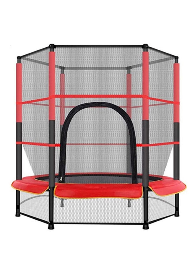 Trampoline 5.5 Feet Waterproof Comfortable Breathable Full Enclosured Portable Jumping 140x140x160cm