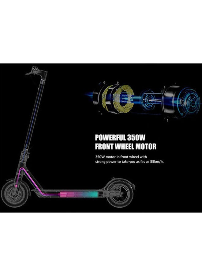 MT440 High Speed Foldable Electric 3 Speed Modes Scooter With Colorful LED Lights App Control, Lighting Standing Pad, Quick Easy Folding 45km/h Speed 25km Range 350W Motor 7800mah High Capacity Battery 109x14x52cm