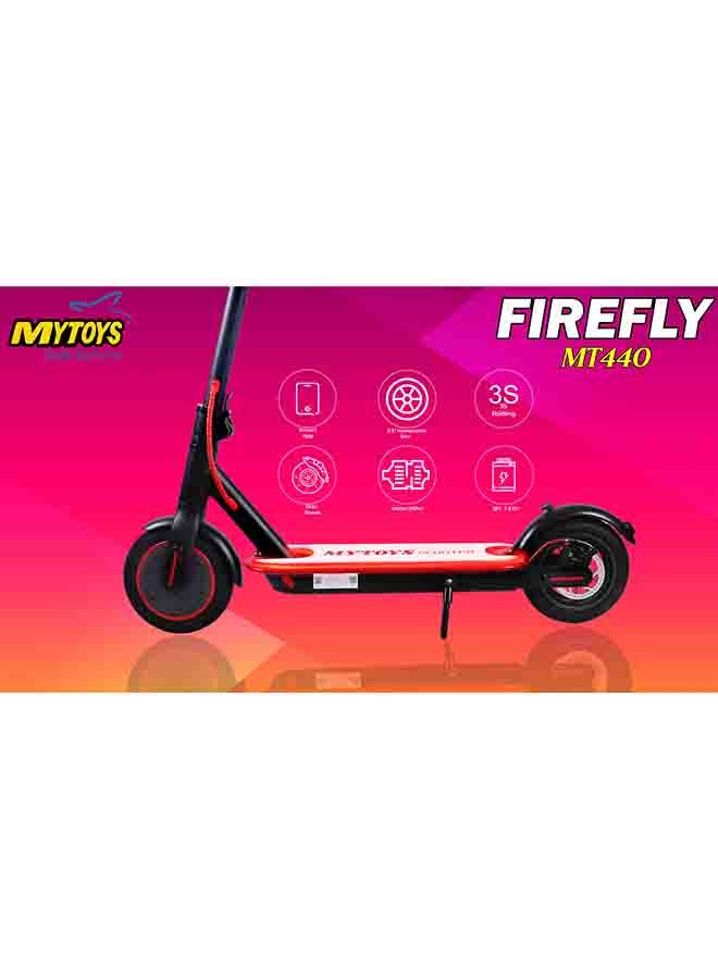 MT440 High Speed Foldable Electric 3 Speed Modes Scooter With Colorful LED Lights App Control, Lighting Standing Pad, Quick Easy Folding 45km/h Speed 25km Range 350W Motor 7800mah High Capacity Battery 109x14x52cm