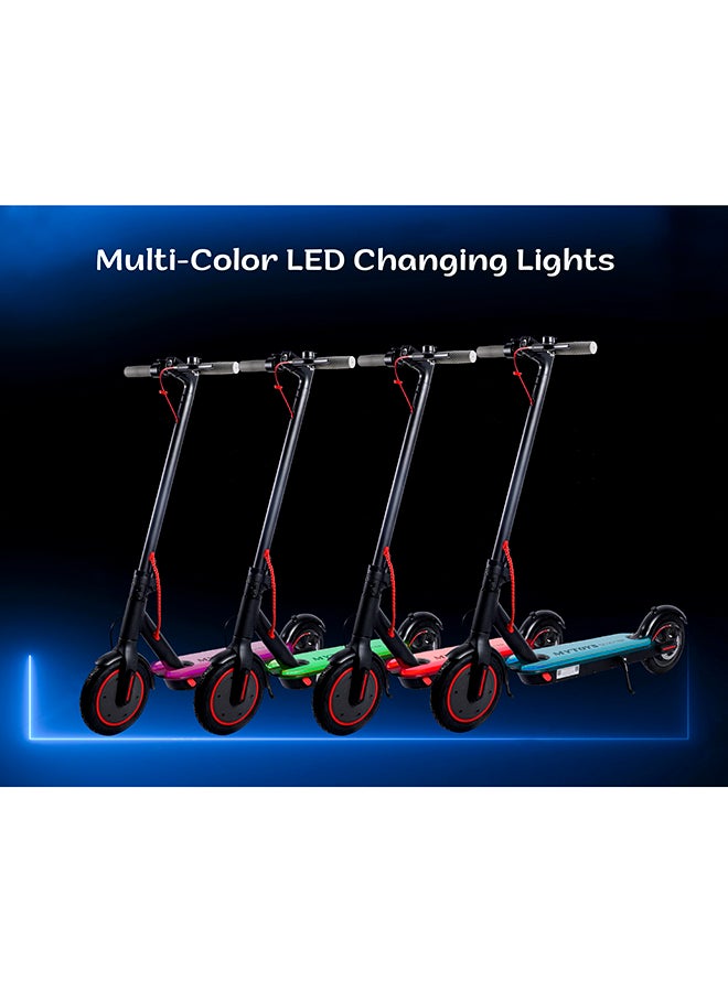 MT440 High Speed Foldable Electric 3 Speed Modes Scooter With Colorful LED Lights App Control, Lighting Standing Pad, Quick Easy Folding 45km/h Speed 25km Range 350W Motor 7800mah High Capacity Battery 109x14x52cm