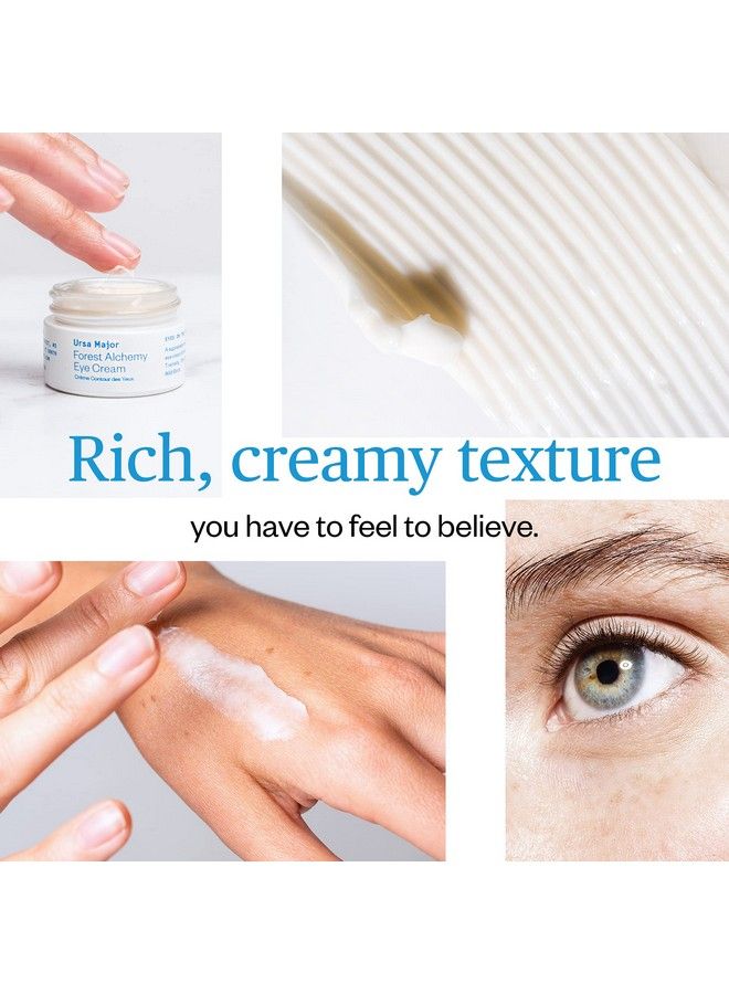 Forest Alchemy Eye Cream : Natural Undereye Moisturizer For Dark Circles Fine Lines Puffy Eyes And Wrinkles : Vegan Crueltyfree Nontoxic Unscented : 050 Ounces
