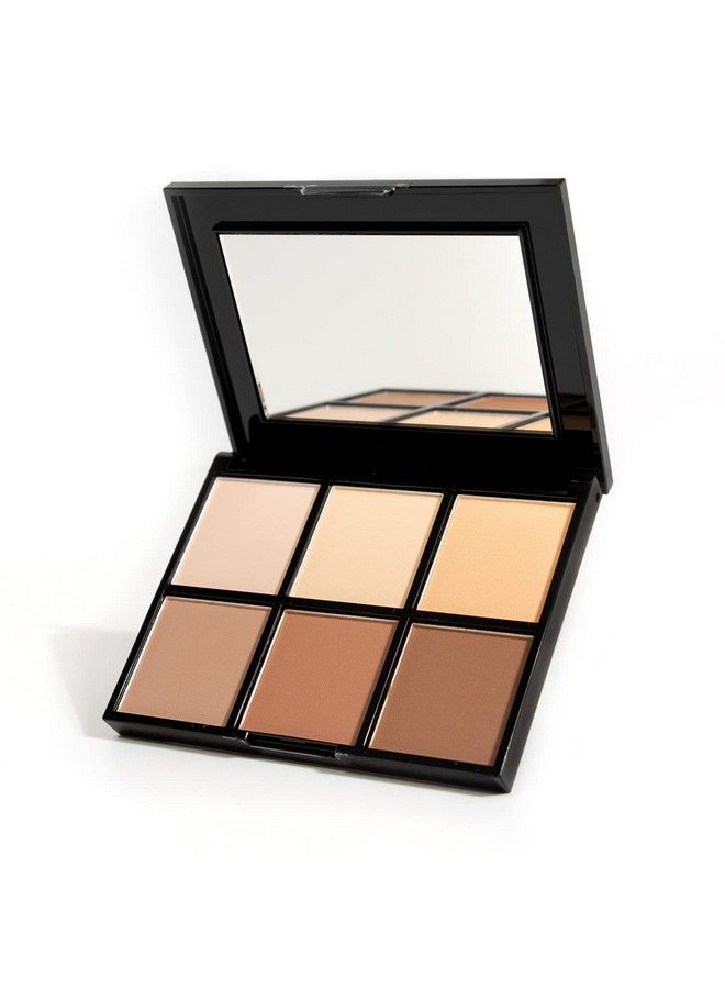 Definer Contour and Highlight Palette Perfect for Sculpting Facial Features Blendable Satin Finish Colors 6 shades for Contouring and Highlighting Compact Powder with Mirror