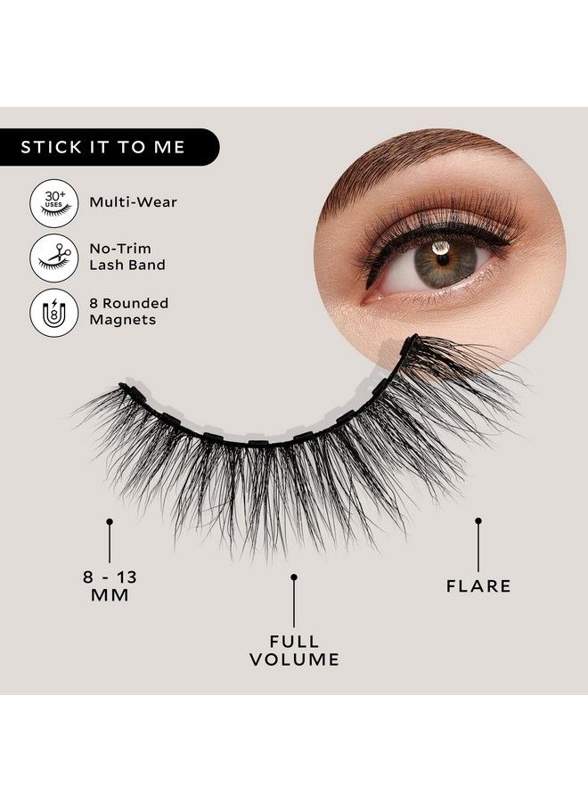 Velour Magnetic Lashes False Eyelashes Lightweight Reusable Handmade Lashes Wear up to 30 Times Fake Eyelashes 100% Vegan Soft and Comfortable All Eye Shapes Stick It to Me