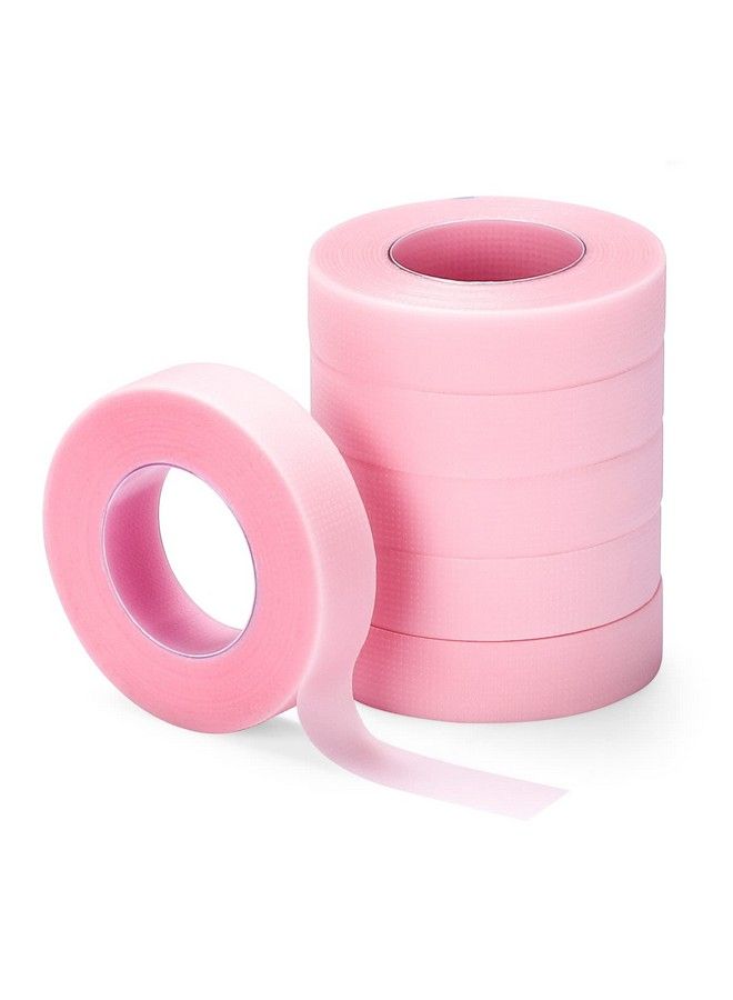 6 Rolls PE Lash Extension Tapes TEOYALL Adhesive Breathable Micropore Eyelash Tapes Lash Extension Supplies for Makeup Salon (Pink)