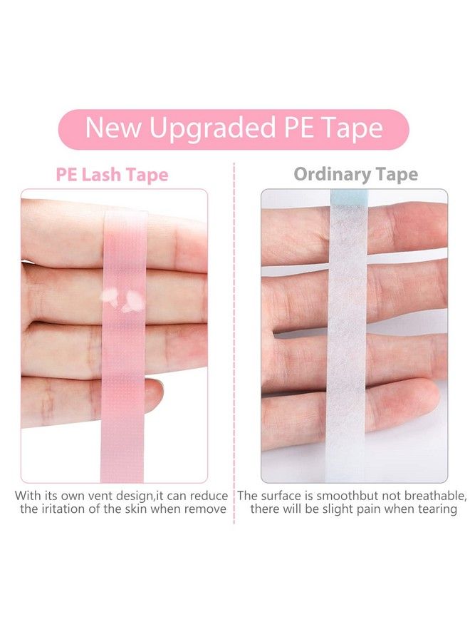 6 Rolls PE Lash Extension Tapes TEOYALL Adhesive Breathable Micropore Eyelash Tapes Lash Extension Supplies for Makeup Salon (Pink)