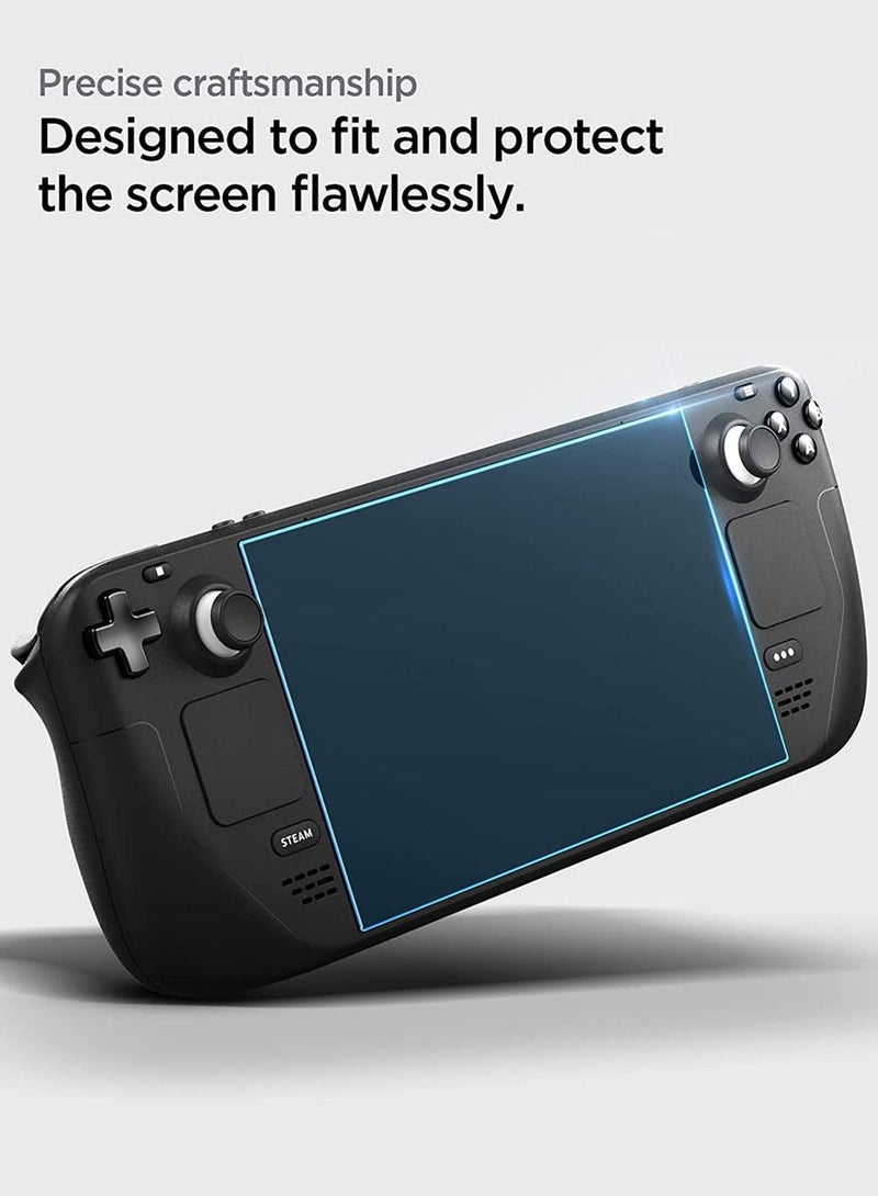 Glastr Ez Fit for Steam Deck Screen Protector Premium Tempered Glass with Easy Install Kit