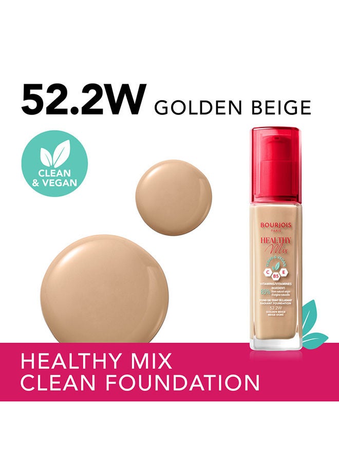 Healthy Mix Clean Foundation - 52.2W - Golden Beige, 30ml