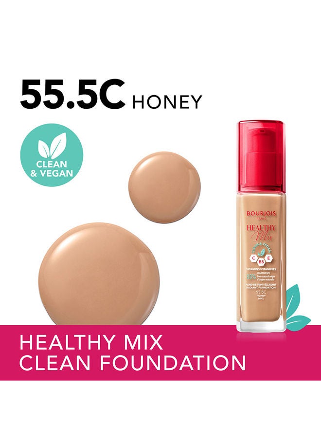Healthy Mix Clean Foundation - 55.5C - Honey, 30ml