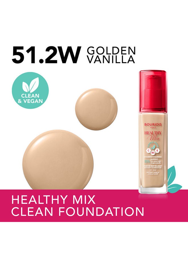 Healthy Mix Clean Foundation - 51.2W - Golden Vanilla, 30ml