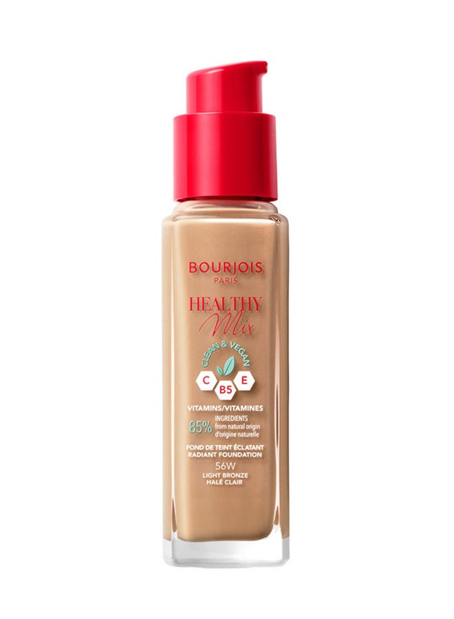 Healthy Mix Clean Foundation - 56W - Light Bronze, 30ml