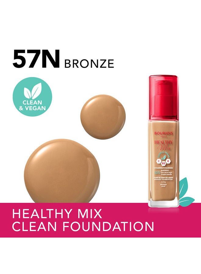 Healthy Mix Clean Foundation - 57N - Bronze, 30ml