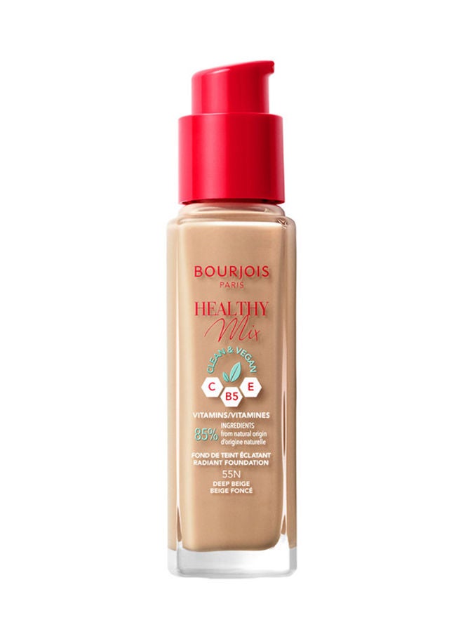 Healthy Mix Clean Foundation - 55N - Deep Beige, 30ml