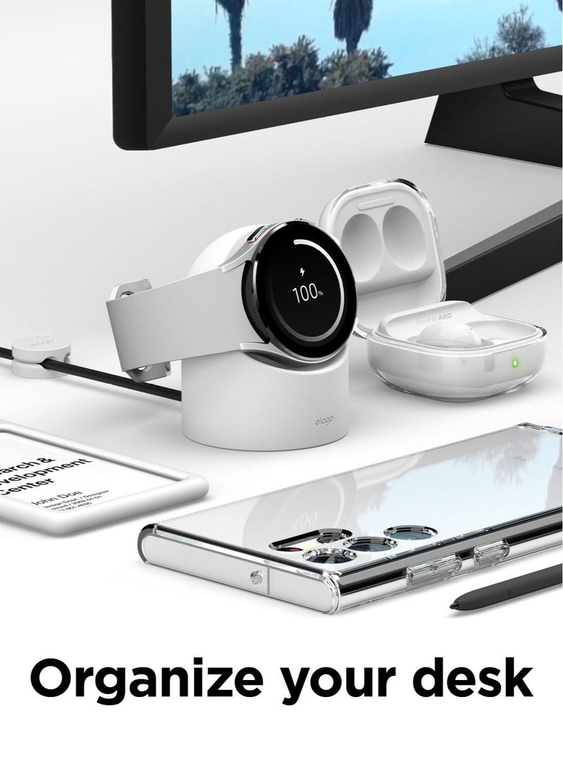 GW2 Charger Stand for Galaxy Watch 5 44mm / 40mm and 5 Pro 45mm - White