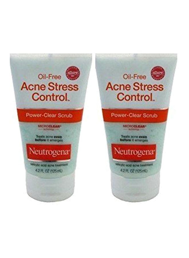 Pack Of 2 Oil-Free Acne Stress Control Power-Clear Scrub 2x125ml