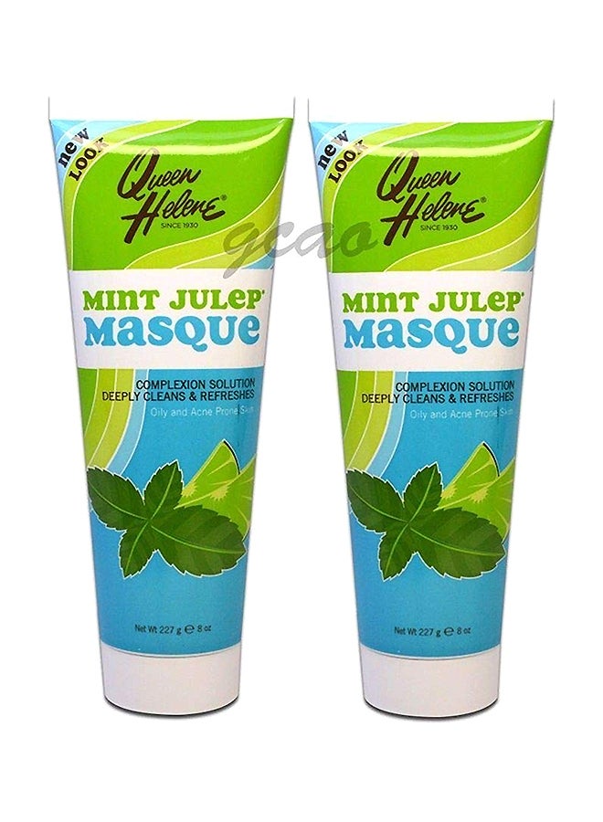 Mint Julep Masque (Pack Of 2) With Kaolin And Bentonite Clay 8 Oz.
