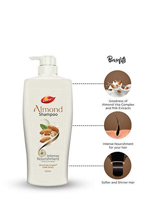 Almond Shampoo With Almondvita Complex & Milk Extracts For Dull Dry And Weak Hair 650 Ml